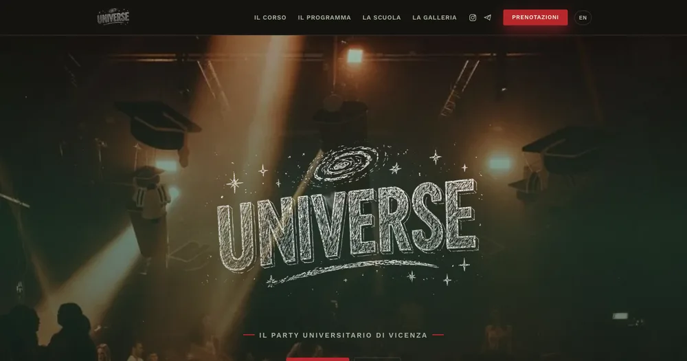 Sito web Universe Party