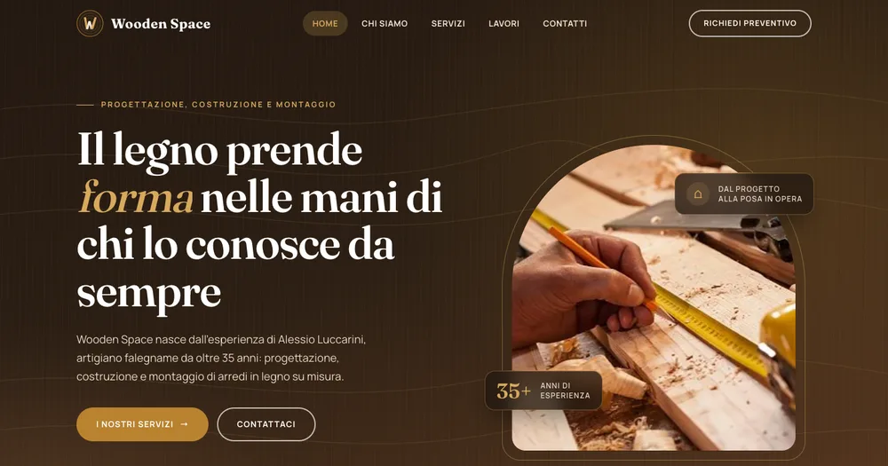 Sito web Wooden Space